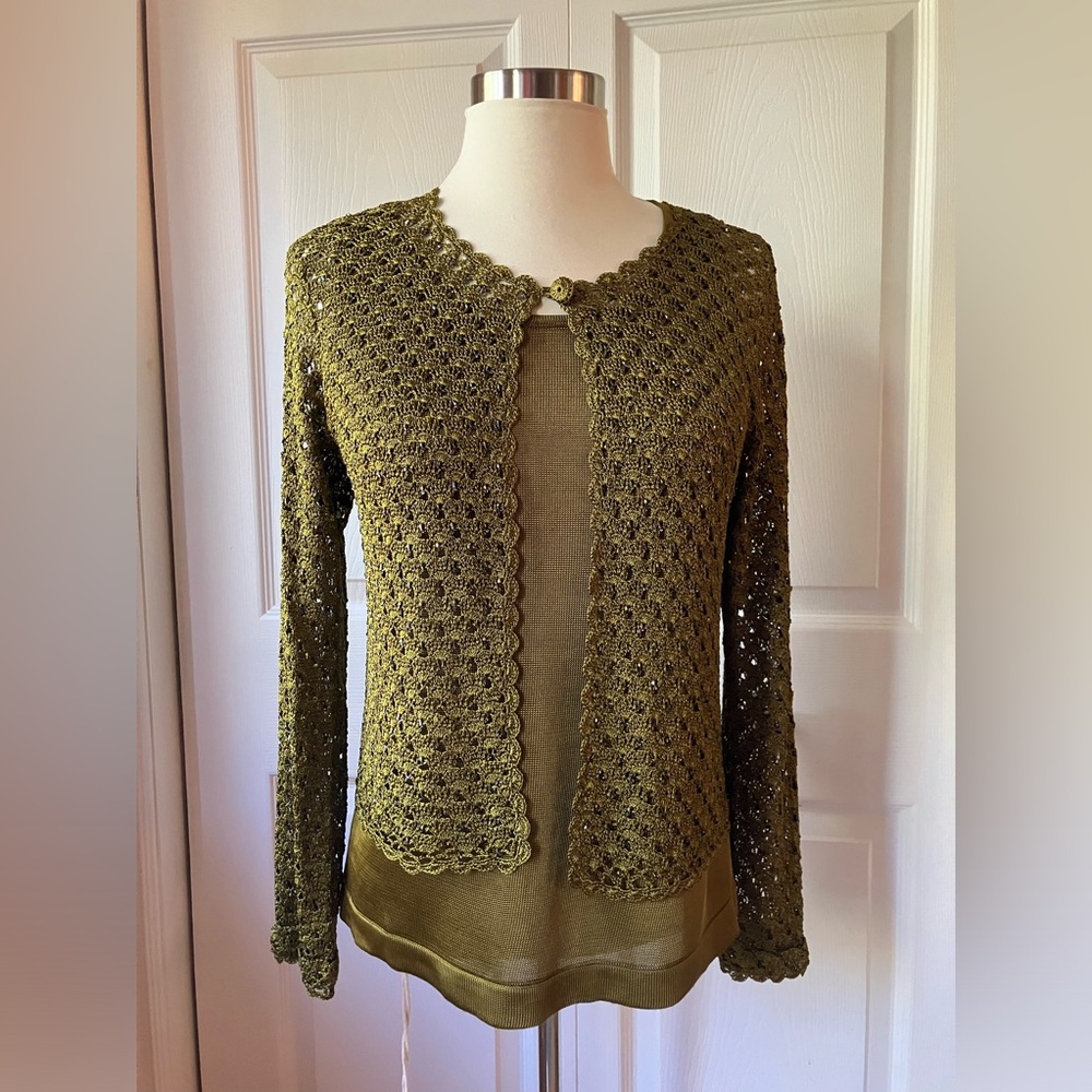 Vintage Spanner beaded sweater set